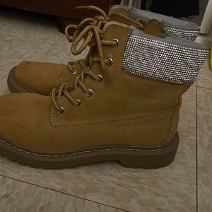 Brown gemstone boots